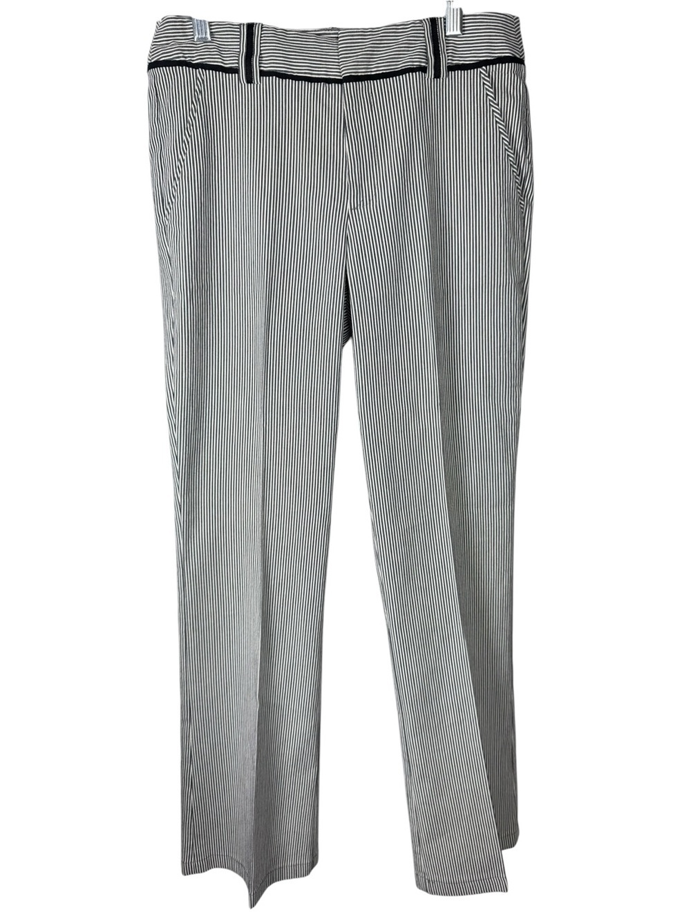 Nanette Lepore Black White Pinstripe Seersucker Career Suit Set 2 Piece Size 6 - Picture 3 of 13